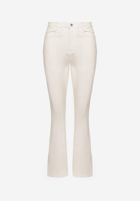 Białe Bawełniane Jeansy Typu Dzwony Tilaira 6