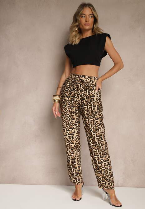 Pantaloni Tilarisea Imprimeu leopard