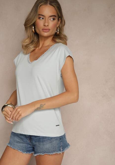 T-shirt Ralienne Albastru deschis 4