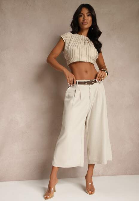 Pantaloni Silunea Bej deschis