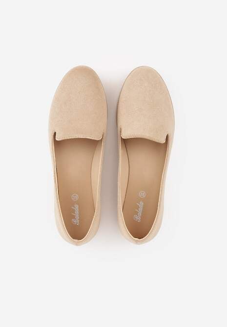 Ciemnobeżowe Balerinki Typu Mokasyny Ravinda 6