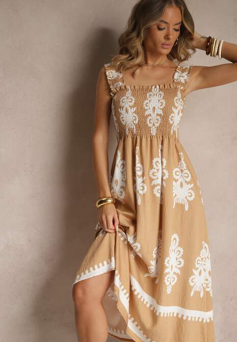 Rochie Aloxe Bej închis
