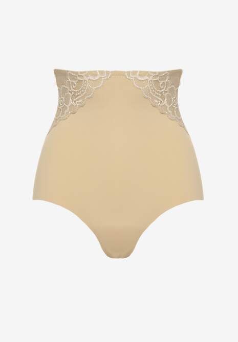 Beżowe Majtki Modelujące High Waist Savirolle