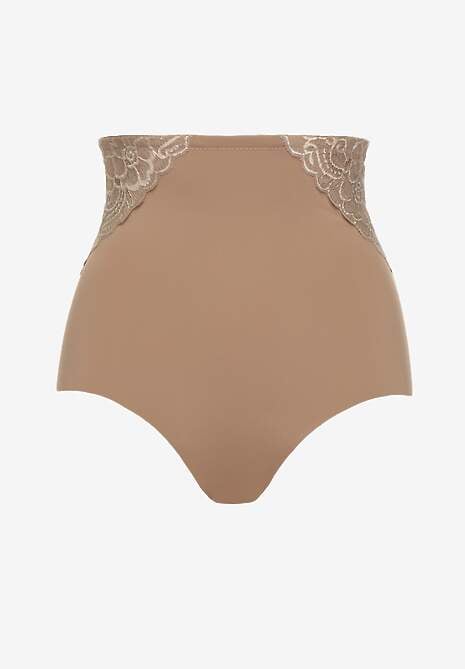 Ciemnobeżowe Majtki Modelujące High Waist Savirolle