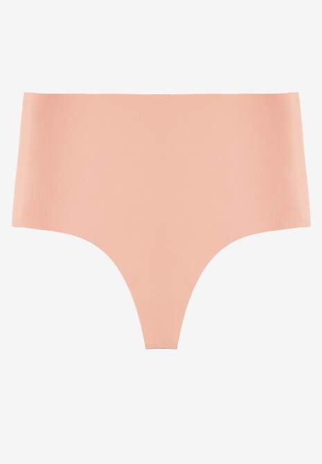 Różowe Bezszwowe Majtki High Waist Kolunea