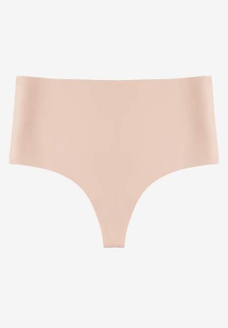 Jasnoróżowe Bezszwowe Majtki High Waist Kolunea