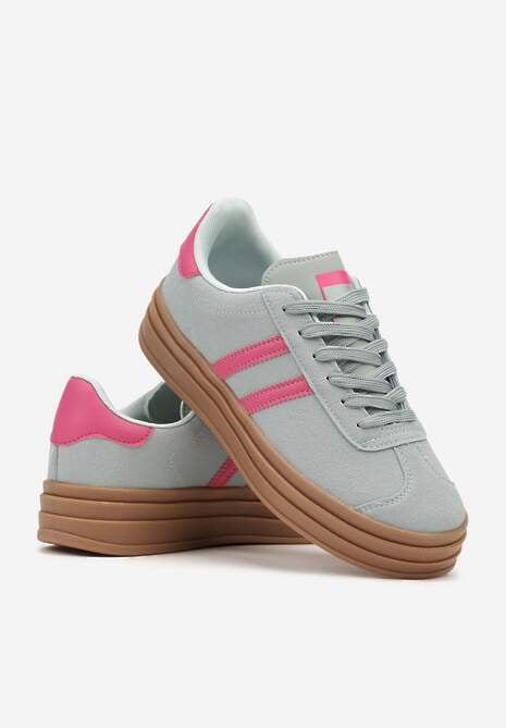 Niebiesko-Różowe Klasyczne Sneakersy na Niewysokiej Platformie Terilee 5
