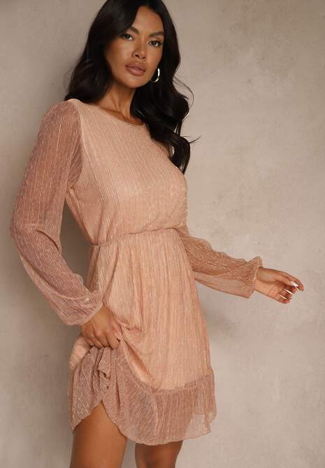 Rochie Melanissa Culoarea șampaniei 4