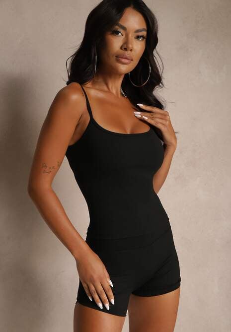 Czarny Casualowy Top Halanissa