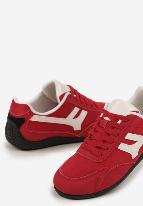 Czerwone Sneakersy z Geometrycznym Motywem Arpolia 6