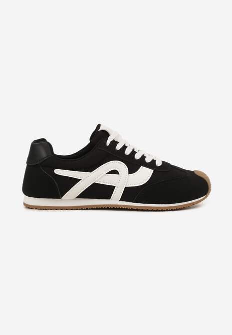 Czarne Sneakersy z Geometrycznym Wzorem Arnenta 4