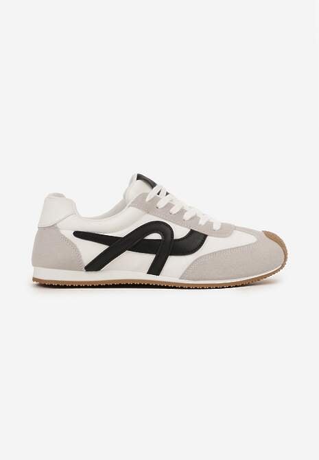 Białe Sneakersy z Geometrycznym Wzorem Arnenta 4