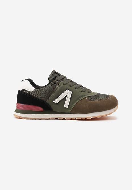 Zielone Sneakersy Ozdobione Geometrycznym Motywem Rilenessa 4