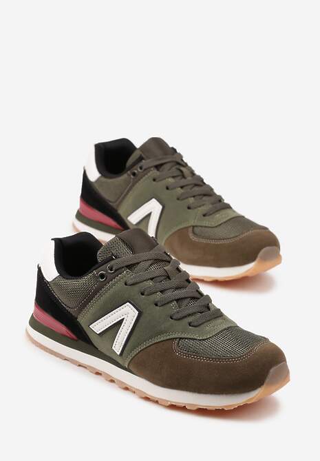 Zielone Sneakersy Ozdobione Geometrycznym Motywem Rilenessa 5