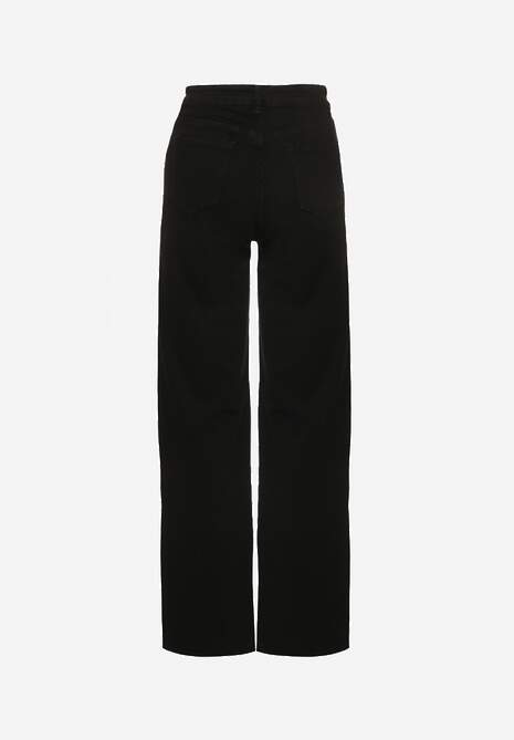 Czarne Jeansy High Waist z Szeroką Nogawką Riloresa 7