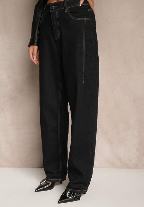 Niebieskie Jeansy Skinny Regular Wiast Simole 4