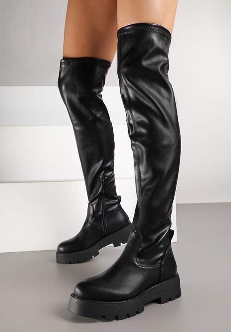 BKENSTOCK リズモア　黒 Legginsy z ozdobnymi suwakami