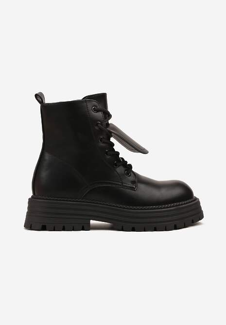 Czarne Casualowe Botki Typu Workery Vemarine 4
