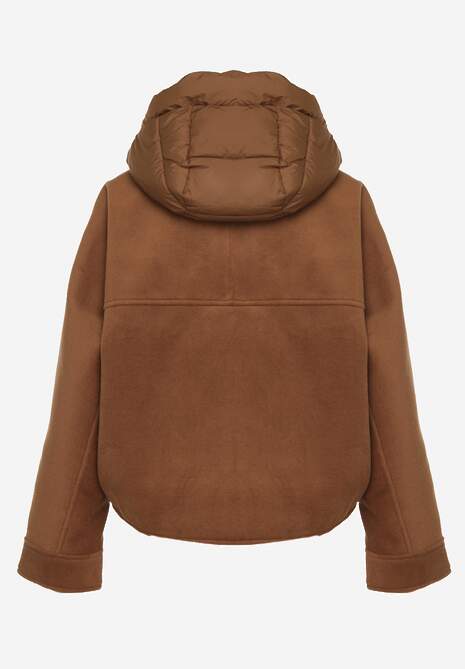Brązowa Nietoperzowa Kurtka Przejściowa z Kapturem Amiree 7