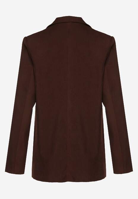 Brązowa Marynarka Dwurzędowa o Kroju Oversize Clasora 7