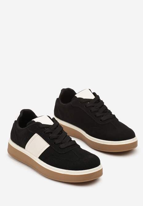 Czarne Sneakersy na Kauczukowej Podeszwie Claside 5