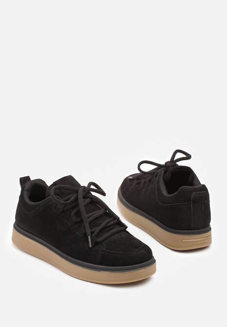Czarne Sneakersy z Ozdobnymi Przeszyciami Zailera 6