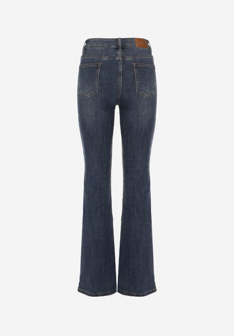 Niebieskie Jeansy z Domieszką Wiskozy o Kroju Flare High Waist Alendria 7