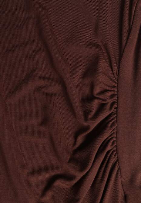 Brązowa Marszczona Bluzka z Wiskozą Fizzasa 6