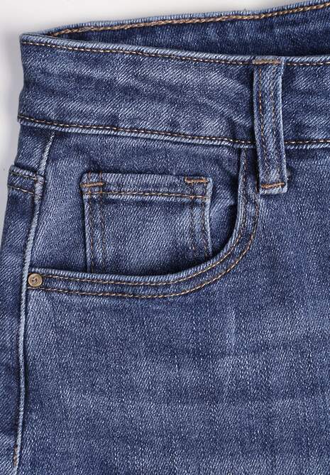 Niebieskie Jeansy o Kroju Balloon High Waist Analerie 6