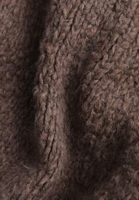 Jasnobrązowy Niezapinany Kardigan Nietoperzowy z Dodatkiem Wełny i Wiskozy Rallidia 6