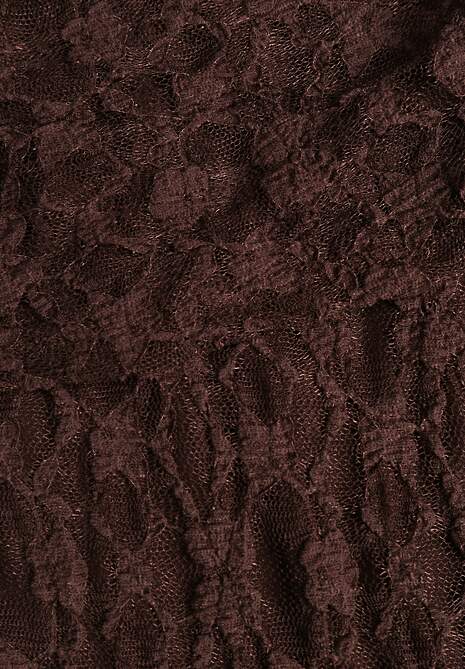 Brązowa Koronkowa Sukienka Koktajlowa z Odkrytymi Ramionami Eperria 6