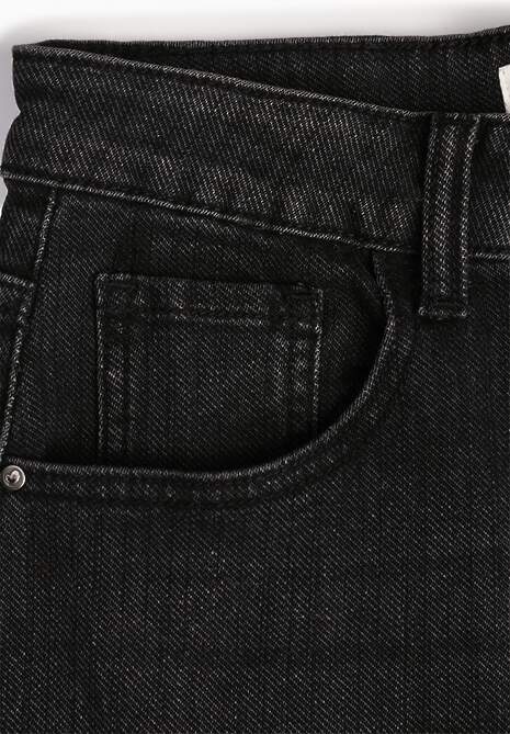 Czarne Jeansy Mom Fit High Waist z Dodatkiem Wiskozy Aclonea 6