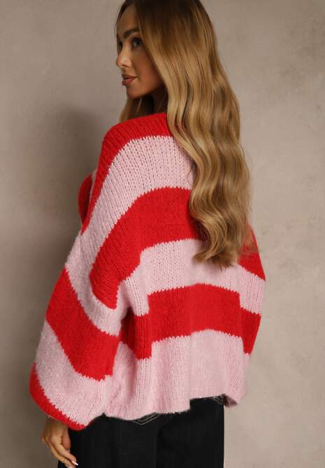 Cardigan Retile Roșu 4