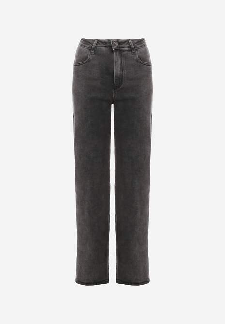 Szare Jeansy Wide Leg High Waist Mevandria 6