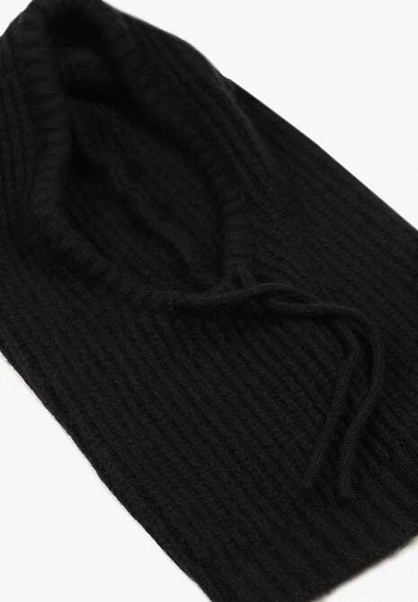 Czarna Czapka Balaclava z Wełną i Ściągaczami Linobra 5