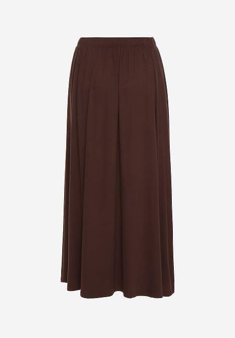 Brązowa Rozkloszowana Spódnica z Bawełny Tussala 7