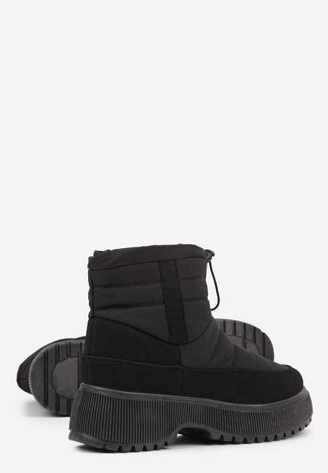 Czarne Pikowane Śniegowce ze Ściągaczem Monivella 7