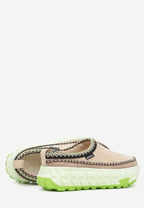 Zielone Śniegowce na Platformie z Tłoczeniem i Niską Cholewką Violova 7