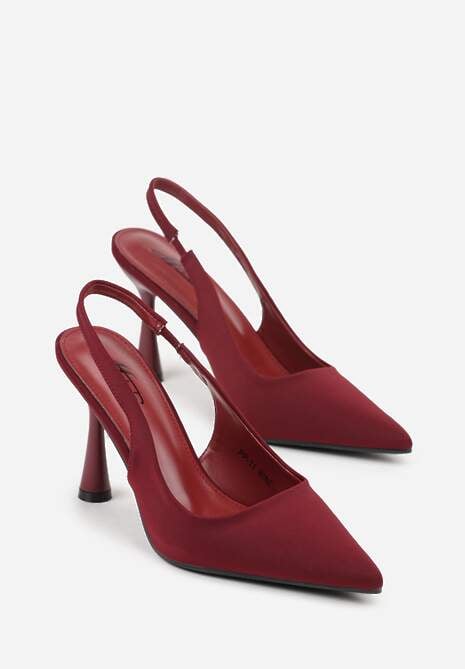 Bordowe Sandały ze Szpiczastym Noskiem Jolaia 5