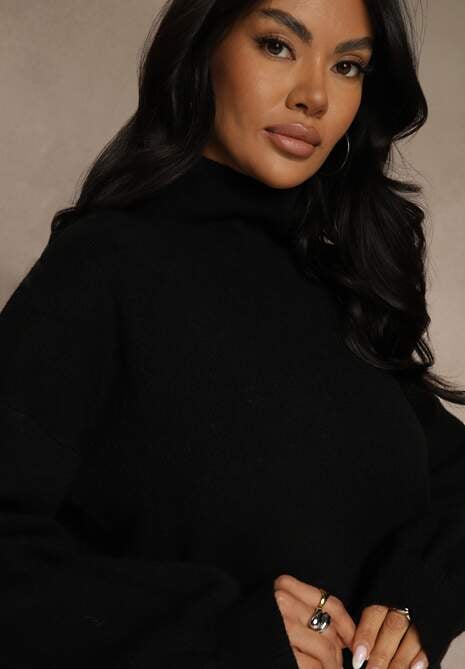 Czarny Golf Ozdobiony Ściągaczami Wedena 5