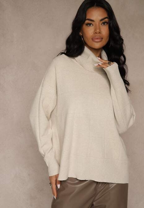 Beżowy Casualowy Golf Tusara