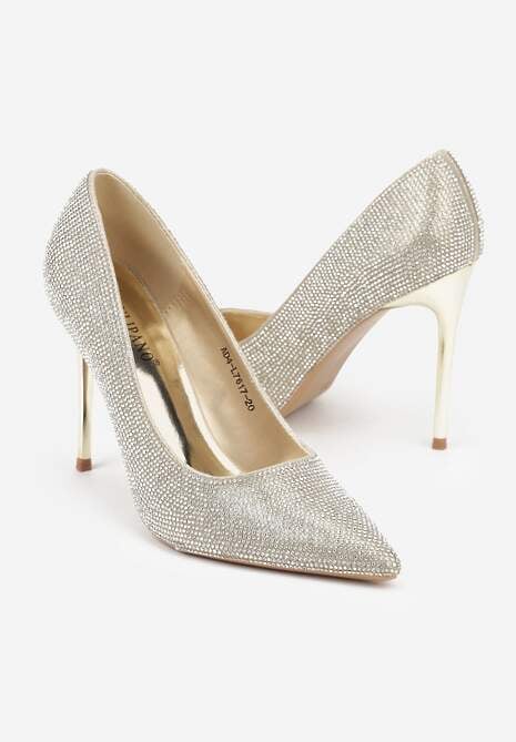 Złote Eleganckie Szpilki Ozdobione Cyrkoniami Anwedasa 5