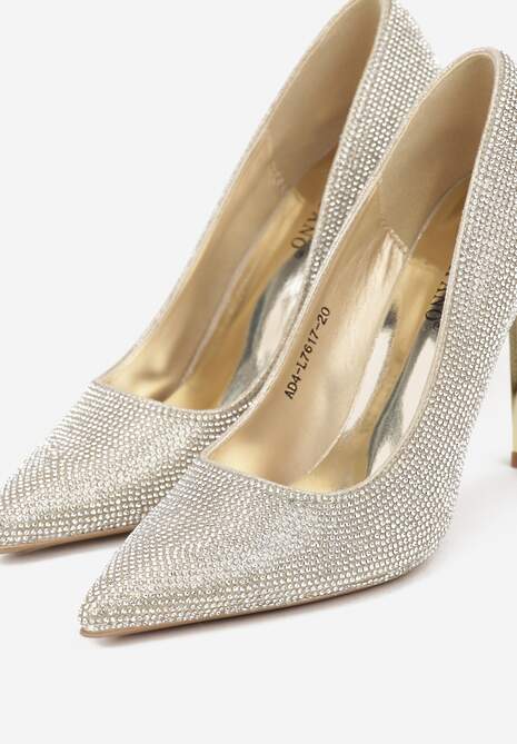 Złote Eleganckie Szpilki Ozdobione Cyrkoniami Anwedasa 6