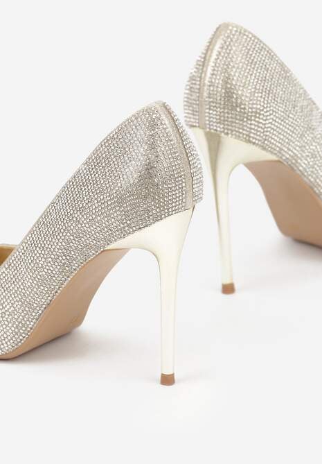 Złote Eleganckie Szpilki Ozdobione Cyrkoniami Anwedasa 7