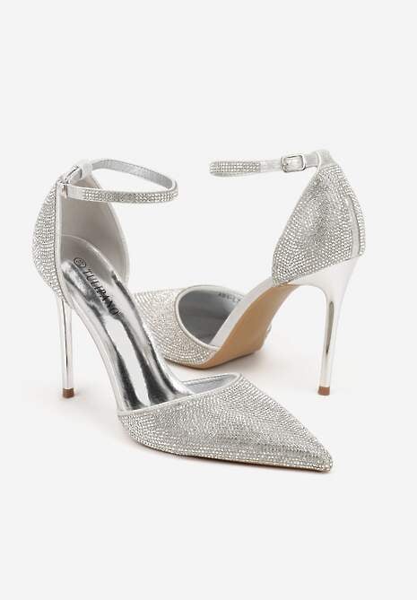 Srebrne Szpilki Zdobione Cyrkoniami i Paskiem z Klamerką Eweda 5