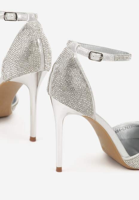 Srebrne Szpilki Zdobione Cyrkoniami i Paskiem z Klamerką Eweda 6