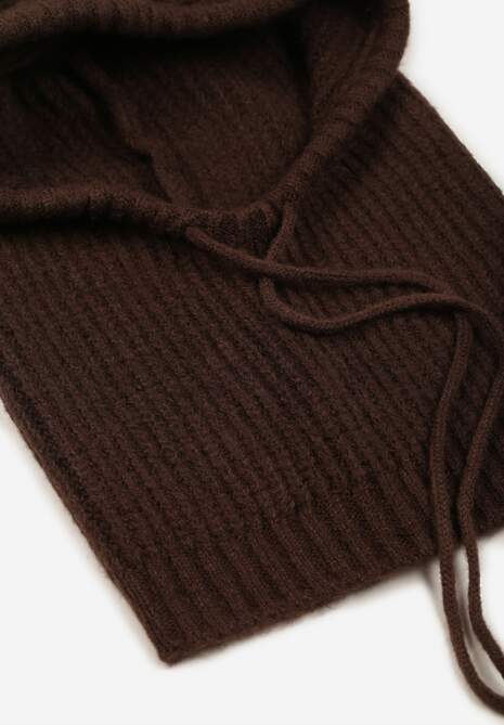 Brązowa Czapka Balaclava z Wełną i Ściągaczami Linobra 5