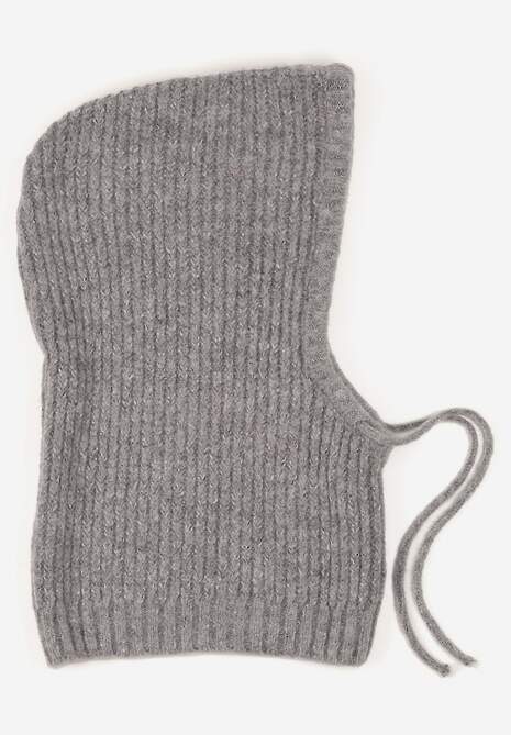 Szara Czapka Balaclava z Wełną i Ściągaczami Linobra 4