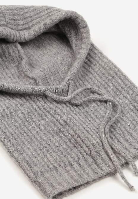 Szara Czapka Balaclava z Wełną i Ściągaczami Linobra 5