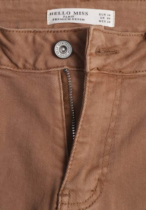 Brązowe Jeansy Mom Fit High Waist Kasena 6